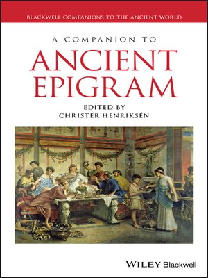 cover image of A Companion to Ancient Epigram